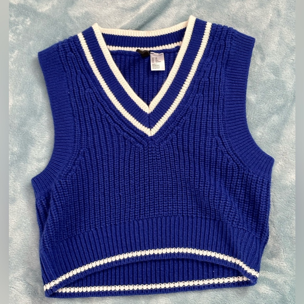 H&M Blue Knit Vest